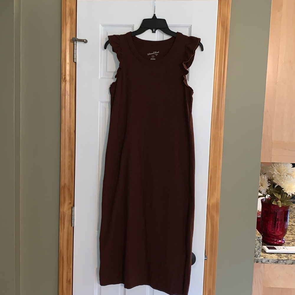 5/$25❗️Ruffle cap sleeve Tank dress Brown XS